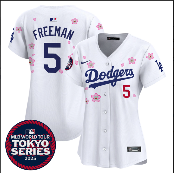 Women Los Angeles Dodgers #5 Freeman Tokyo Series 2025 white Limited Stitched Jersey
